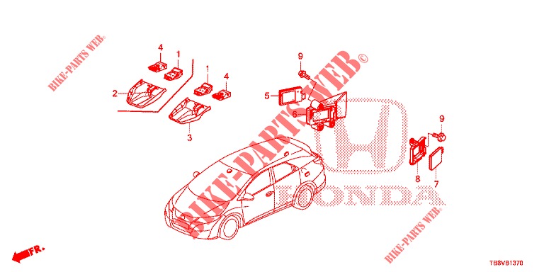 RADAR  for Honda CIVIC TOURER DIESEL 1.6 ES 5 Doors 6 speed manual 2017