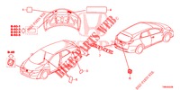 EMBLEMS/CAUTION LABELS  for Honda CIVIC TOURER DIESEL 1.6 EX 5 Doors 6 speed manual 2017