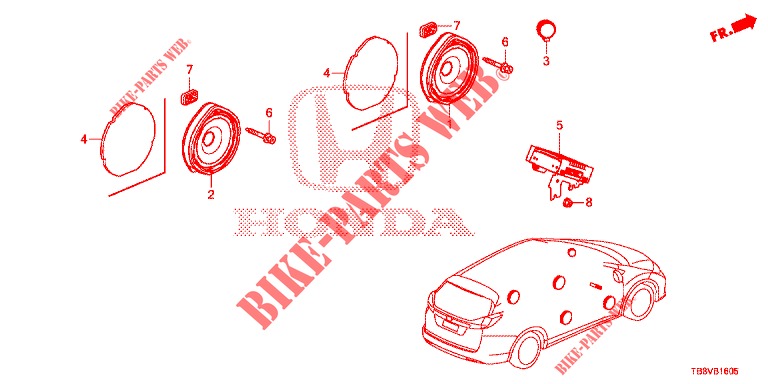 ANTENNA/SPEAKER  for Honda CIVIC TOURER DIESEL 1.6 EX 5 Doors 6 speed manual 2017