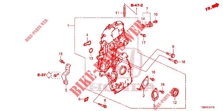 CHAIN CASE (DIESEL) for Honda CIVIC TOURER DIESEL 1.6 EX 5 Doors 6 speed manual 2017
