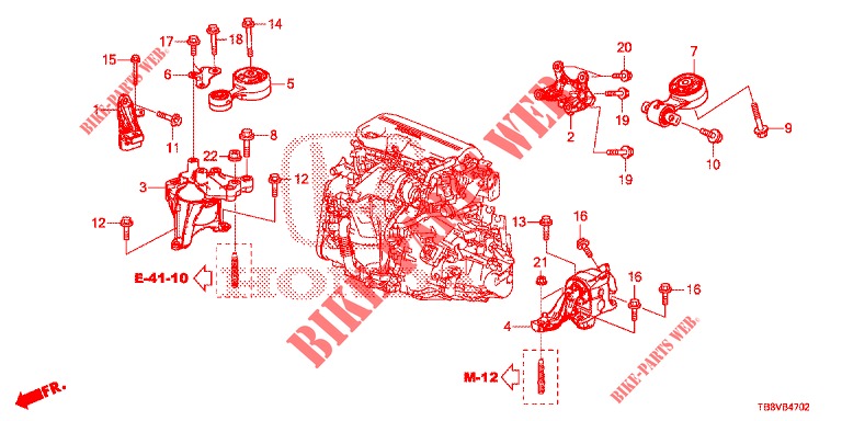 ENGINE MOUNTS (DIESEL) for Honda CIVIC TOURER DIESEL 1.6 EX 5 Doors 6 speed manual 2017