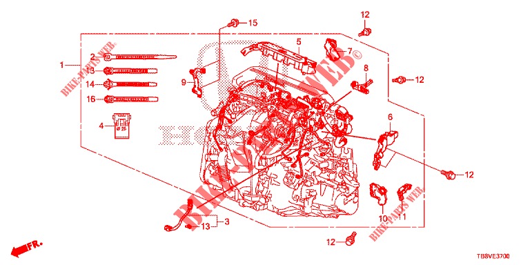 ENGINE WIRE HARNESS (DIESEL) for Honda CIVIC TOURER DIESEL 1.6 EX 5 Doors 6 speed manual 2017