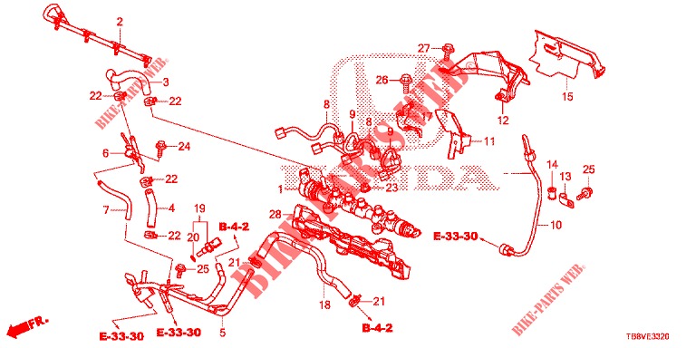 FUEL RAIL/HIGH PRESSURE P UMP (DIESEL) for Honda CIVIC TOURER DIESEL 1.6 EX 5 Doors 6 speed manual 2017