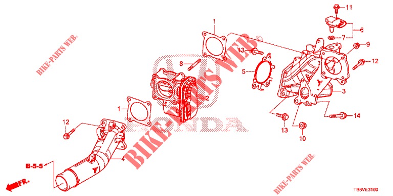 INTAKE FLAP VALVE (DIESEL) for Honda CIVIC TOURER DIESEL 1.6 EX 5 Doors 6 speed manual 2017