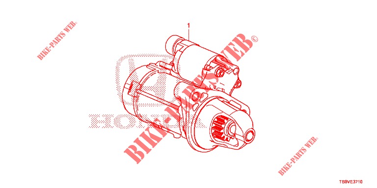 STARTER MOTOR (DIESEL) (DENSO) for Honda CIVIC TOURER DIESEL 1.6 EX 5 Doors 6 speed manual 2017