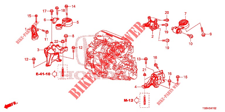 ENGINE MOUNTS (DIESEL) for Honda CIVIC TOURER DIESEL 1.6 EXGT 5 Doors 6 speed manual 2017