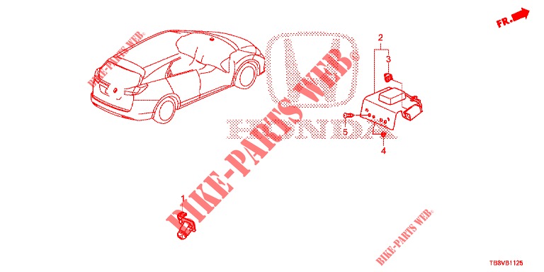 GPS ANTENNA / CAMERA REAR VIEW for Honda CIVIC TOURER DIESEL 1.6 EXGT 5 Doors 6 speed manual 2017