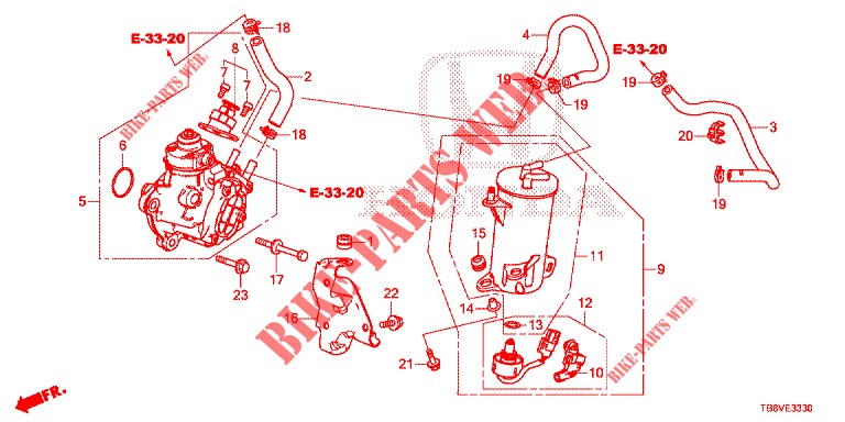 HIGH PRESSURE PUMP (DIESEL) for Honda CIVIC TOURER DIESEL 1.6 EXGT 5 Doors 6 speed manual 2017