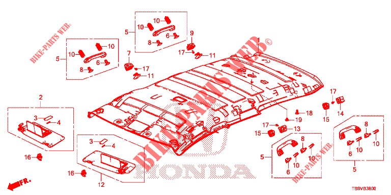 ROOF LINING  for Honda CIVIC TOURER DIESEL 1.6 EXGT 5 Doors 6 speed manual 2017