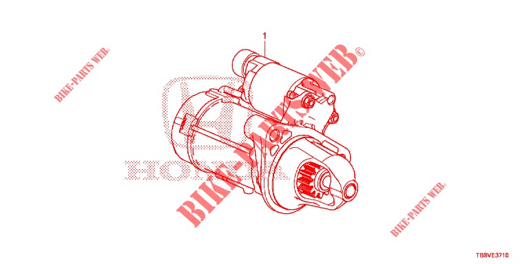 STARTER MOTOR (DIESEL) (DENSO) for Honda CIVIC TOURER DIESEL 1.6 EXGT 5 Doors 6 speed manual 2017
