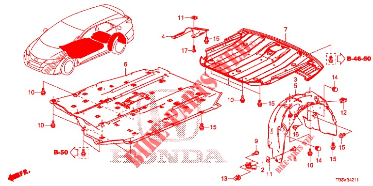 UNDER COVER  for Honda CIVIC TOURER DIESEL 1.6 EXGT 5 Doors 6 speed manual 2017