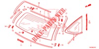 REAR WINDSHIELD/QUARTER G LASS  for Honda CR-V 2.0 ES 5 Doors 5 speed automatic 2013