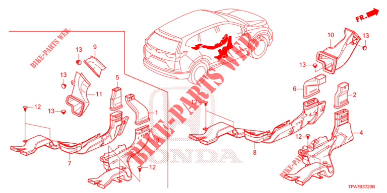 DUCT  for Honda CR-V HYBRID 2.0 BASE 5 Doors Electronic CVT 2020